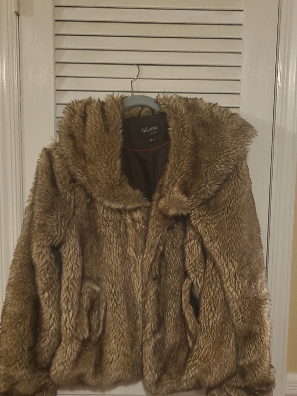 Cozy Plush Teddy Jacket in Light Brown